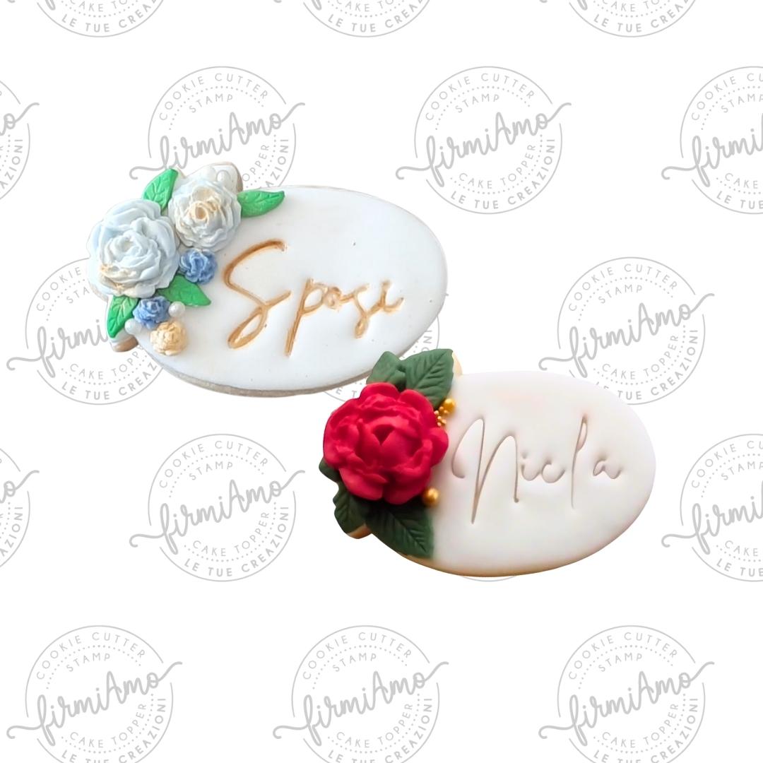 Ovale avec fleurs