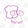 Latzhose mit T-Shirt-Stempel