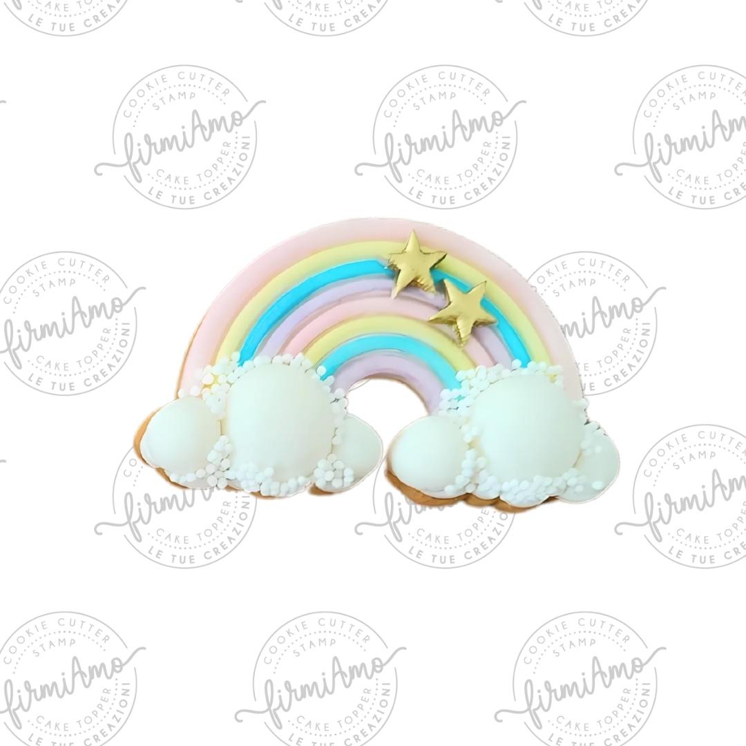 Rainbow with clouds