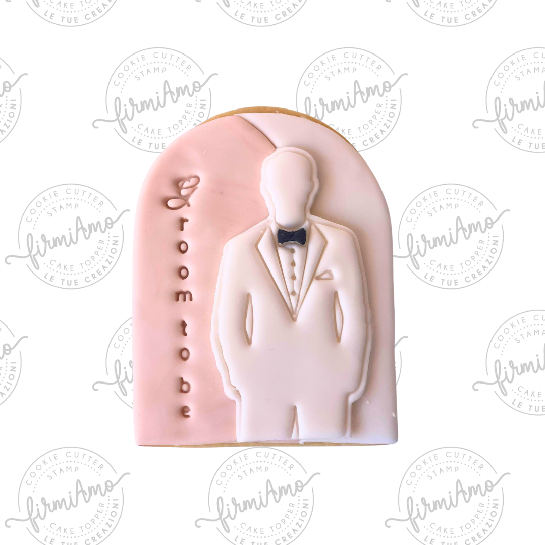 Groom to Be and Bride to Be stamp lettering