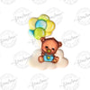 Bär auf Wolke mit Ballons