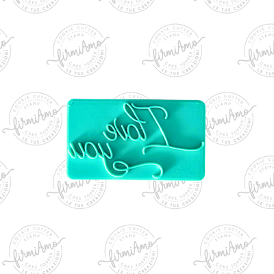 Timbro I love you corsivo