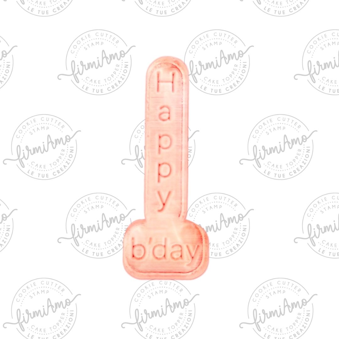 Happy b'day Mini aus Plexiglas