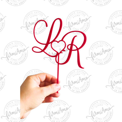 Iniziali cake topper in plastica