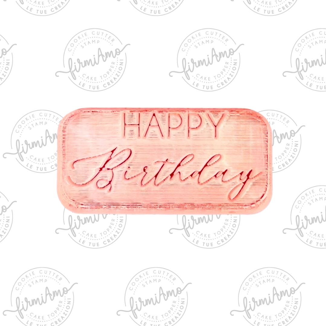 Happy Birthday Mini-Kursivschrift aus Plexiglas