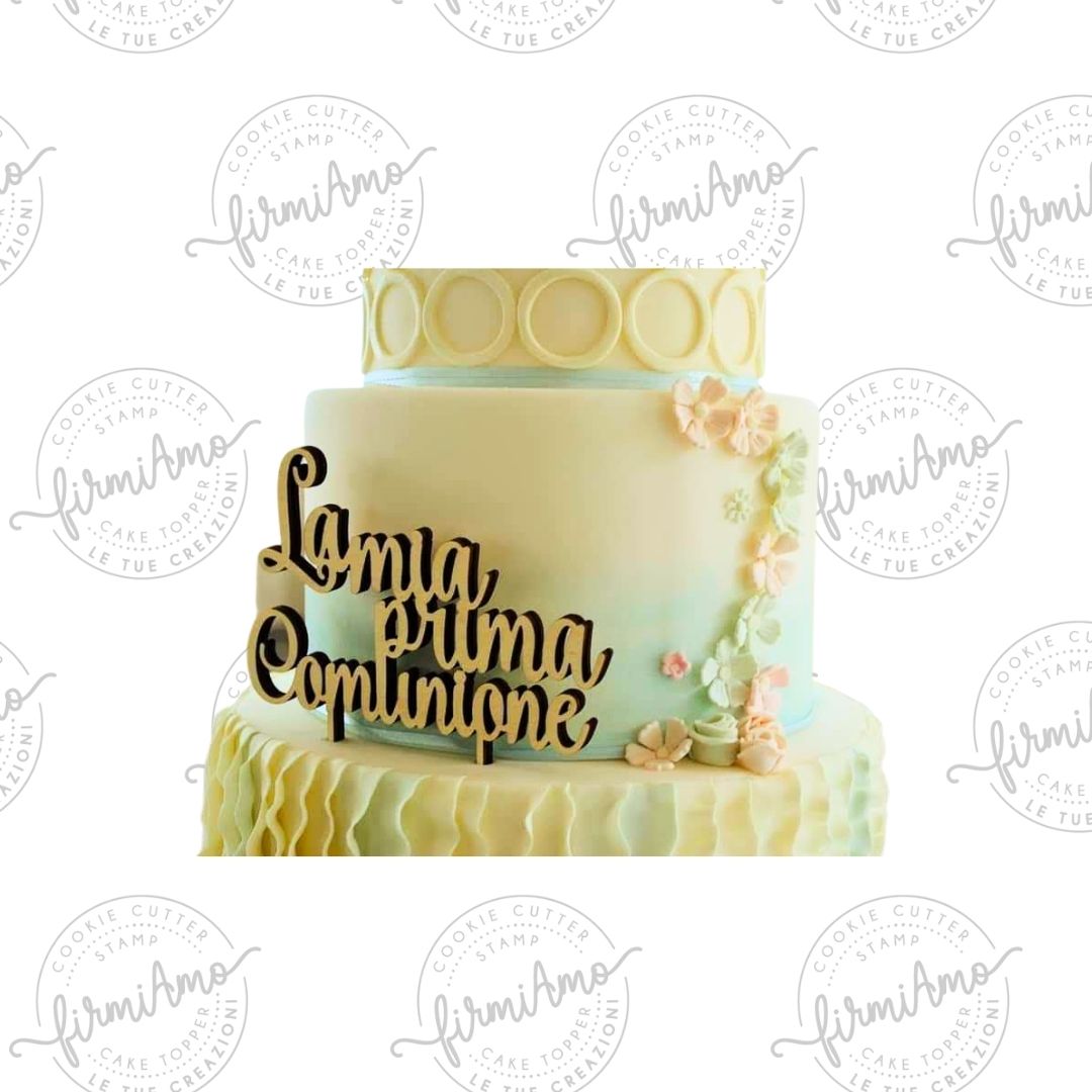 Cake topper La mia prima Comunione in legno 2.0