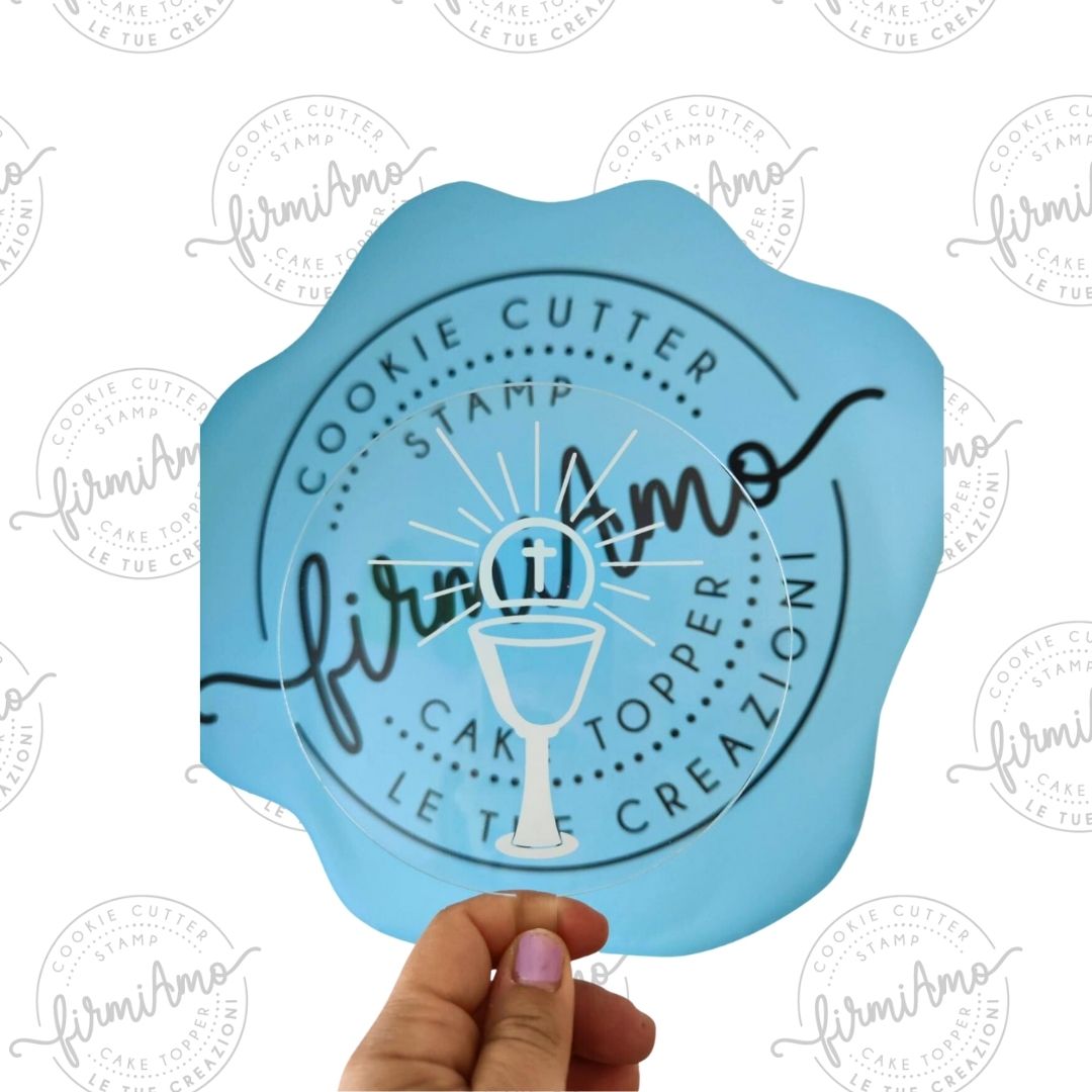 Cake topper calice plexiglass trasparente