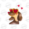 DACHSHUND BRILLE HERZ