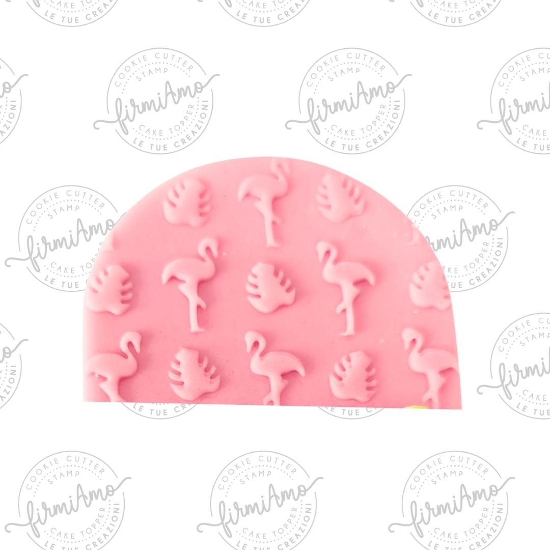 Blätter- und Flamingotextur