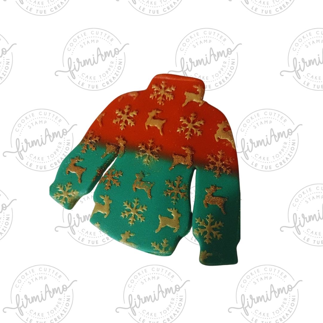 Textur Schneeflocken und Rentiere