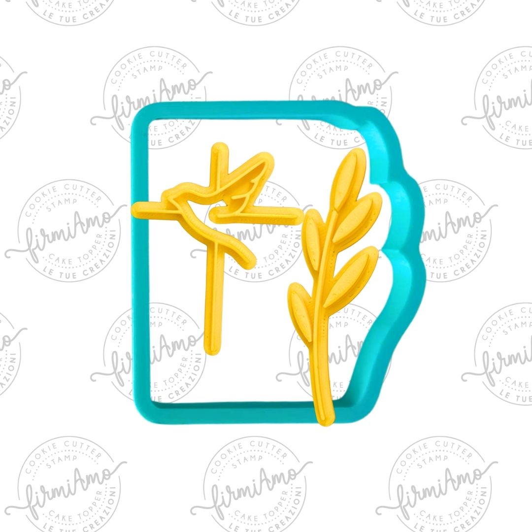 Taube Stempel mit Blättern