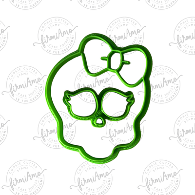 Skull with bow