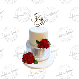 CAKE TOPPER PERSONALIZZATO INIZIALI SPOSI