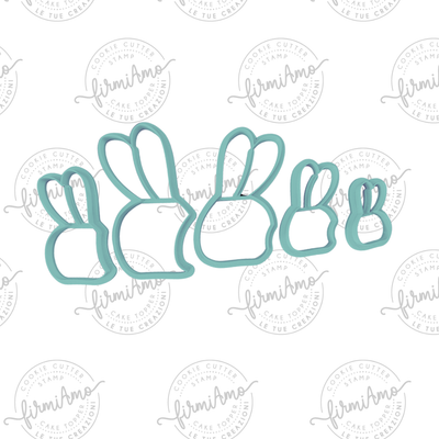 FAMIGLIA ESPRESSINI - conigli segnaposto pasquali