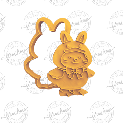 PIUMINO - CONIGLIO TRAVESTITO DA PULICINO