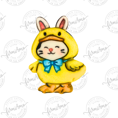 PIUMINO - CONIGLIO TRAVESTITO DA PULICINO