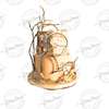 CAKE TOPPER SILHOUETTE GARÇON QUI PRIE
