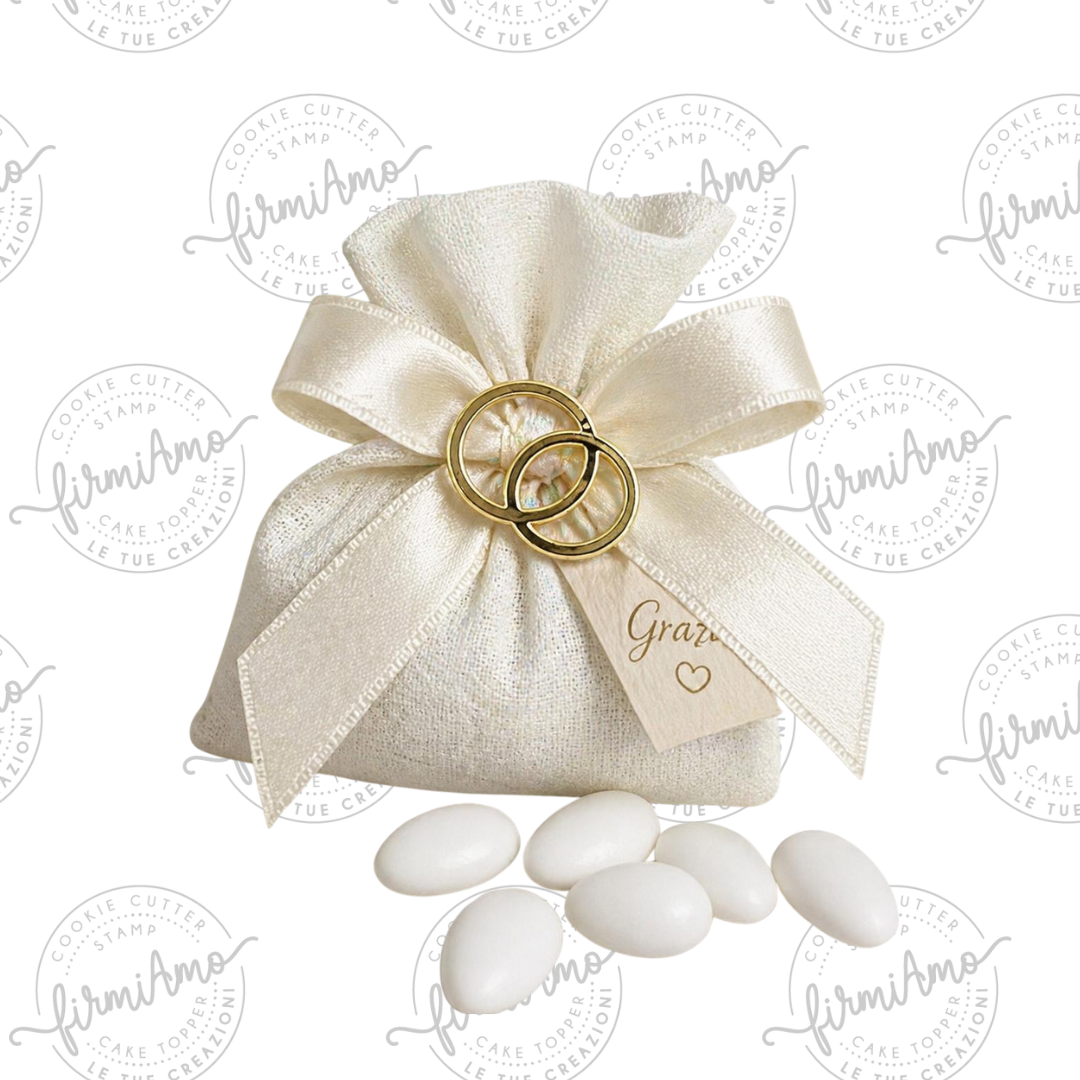 SIMPLE WEDDING RINGS GADGETS FOR FAVOR BAGS - 3/4 cm
